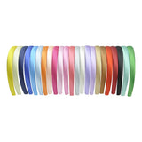 24Pcs/Lot 15mm 24 Colors Satin Fabric Covered Resin
