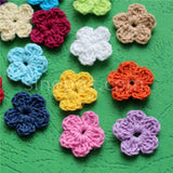 100 Colorfull Handmade Cotton Crochet Flowers, quilt scrapbooking