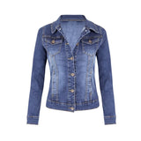 Short Denim Jackets Women autumn Wash Long Sleeve