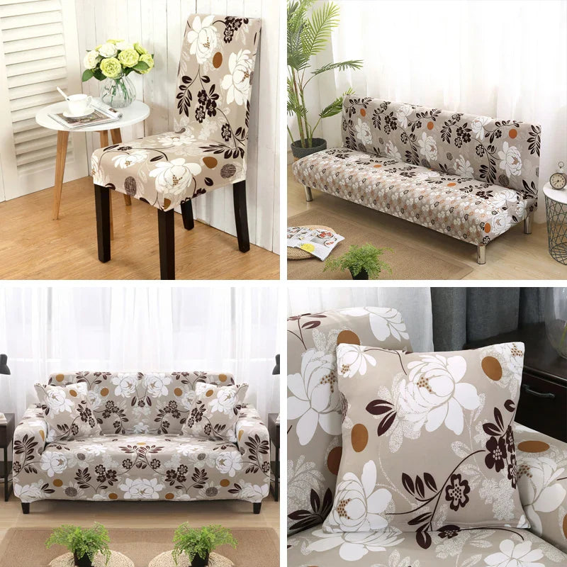 Printed Chair Cover Elastic Seat Chair Covers Removable