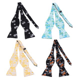 RBOCOTT Floral Self Tie Bow Tie Men's Silk