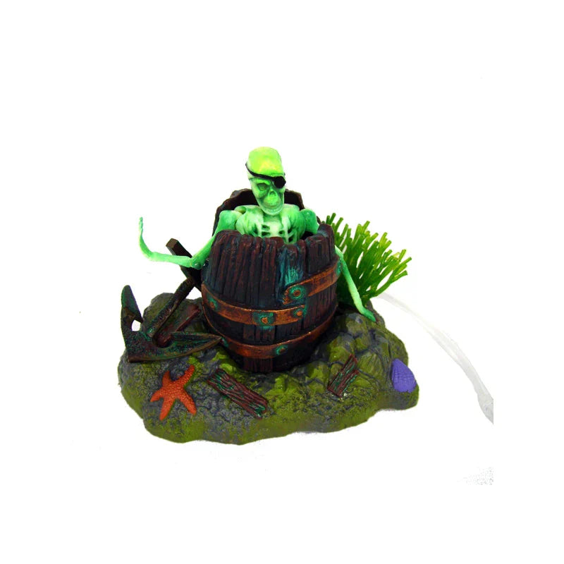 Hot Aquarium Decoration Skeleton on Toilet Fish Tank