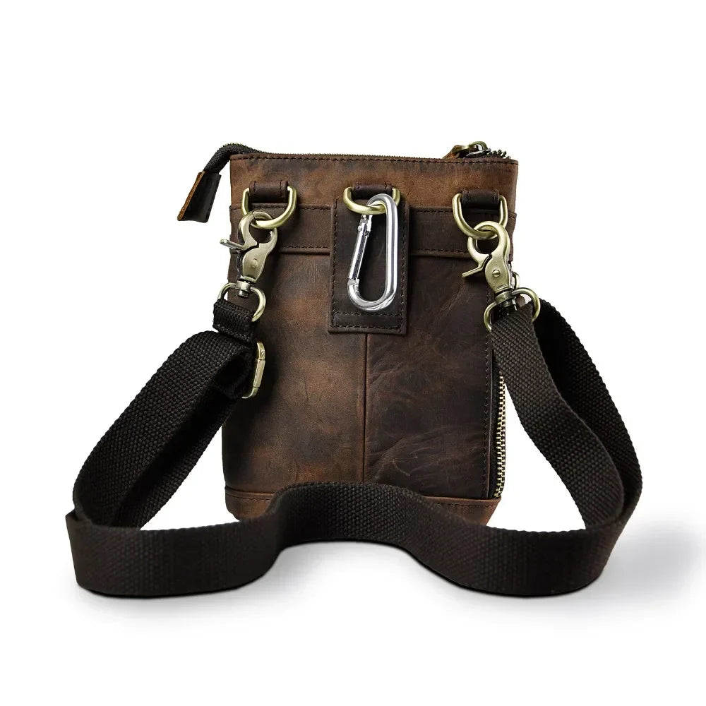 Original Leather Male Casual Design Mini Shoulder Messenger