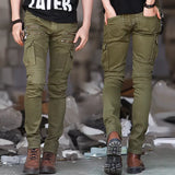 Green Black Denim Biker jeans Mens Skinny 2024