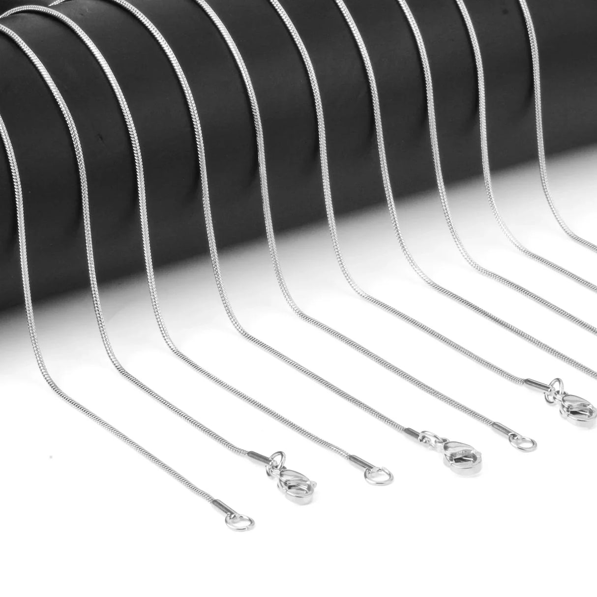 LUXUKISSKIDS 1mm Round Snake Chains Wholesale 10pcsPack Necklaces