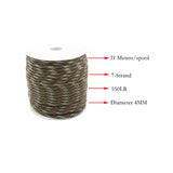 CAMPINGSKY Paracord 550 4mm Rope 100FT Survival Parachute