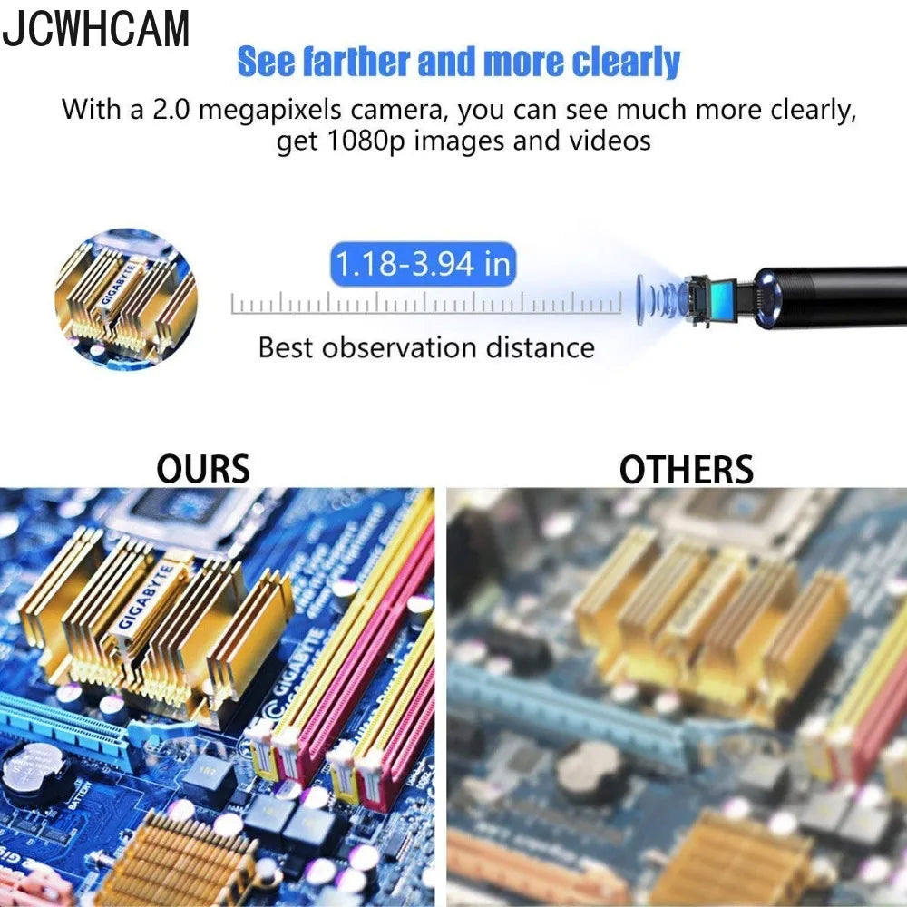 New 8.0mm Endoscope Camera 1080P HD USB Endoscope