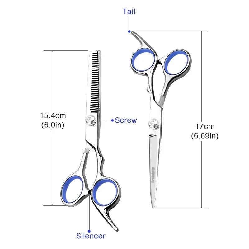 Brainbow 6''Hair Scissors Stainless Steel Salon Hairdressing