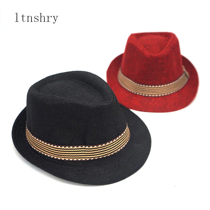 2019 Straw Cap Baby Hats Children Jazz Cap