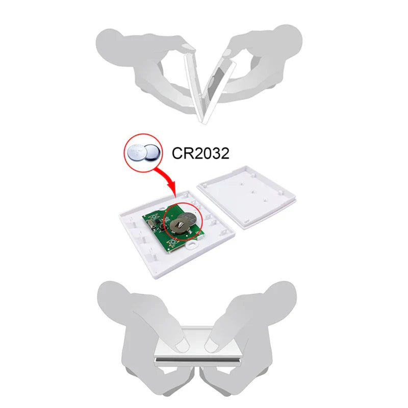 QIACHIP 433.92MHz AC 220V 1 CH Wall Panel