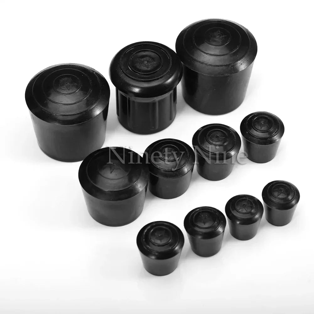 12Pcs 10-35mm Inner Diameter Black Round Furniture Chair