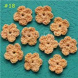 100 Colorfull Handmade Cotton Crochet Flowers, quilt scrapbooking
