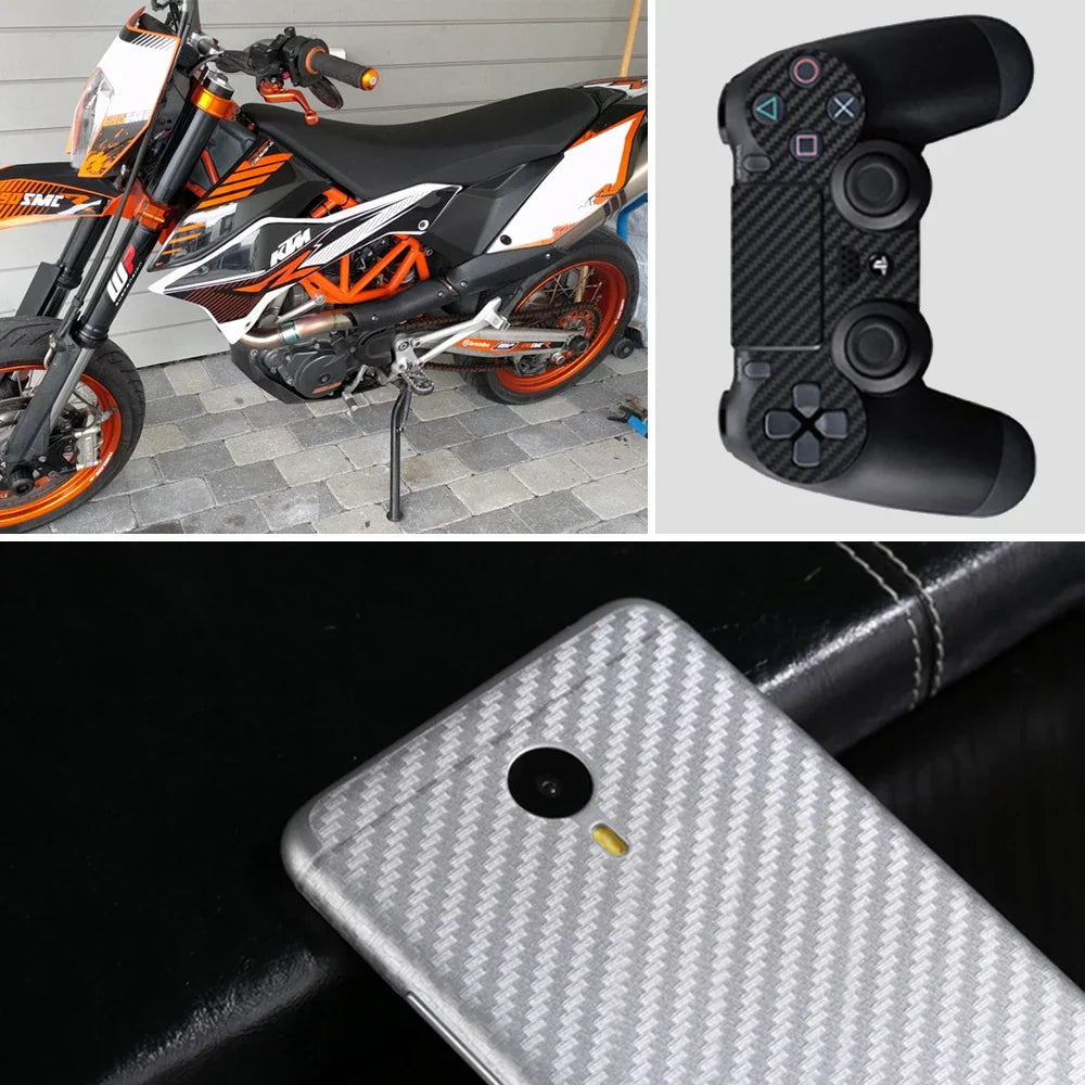 30cmx127cm 3D Carbon Fiber Vinyl Car Wrap Sheet