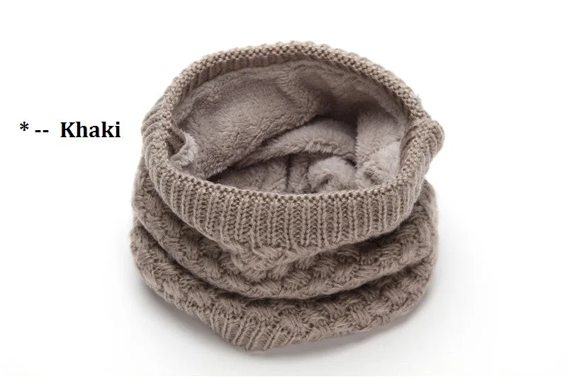 Female Warm Cashmere Tube Scarf Children Knitted Cowl