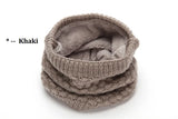 Female Warm Cashmere Tube Scarf Children Knitted Cowl