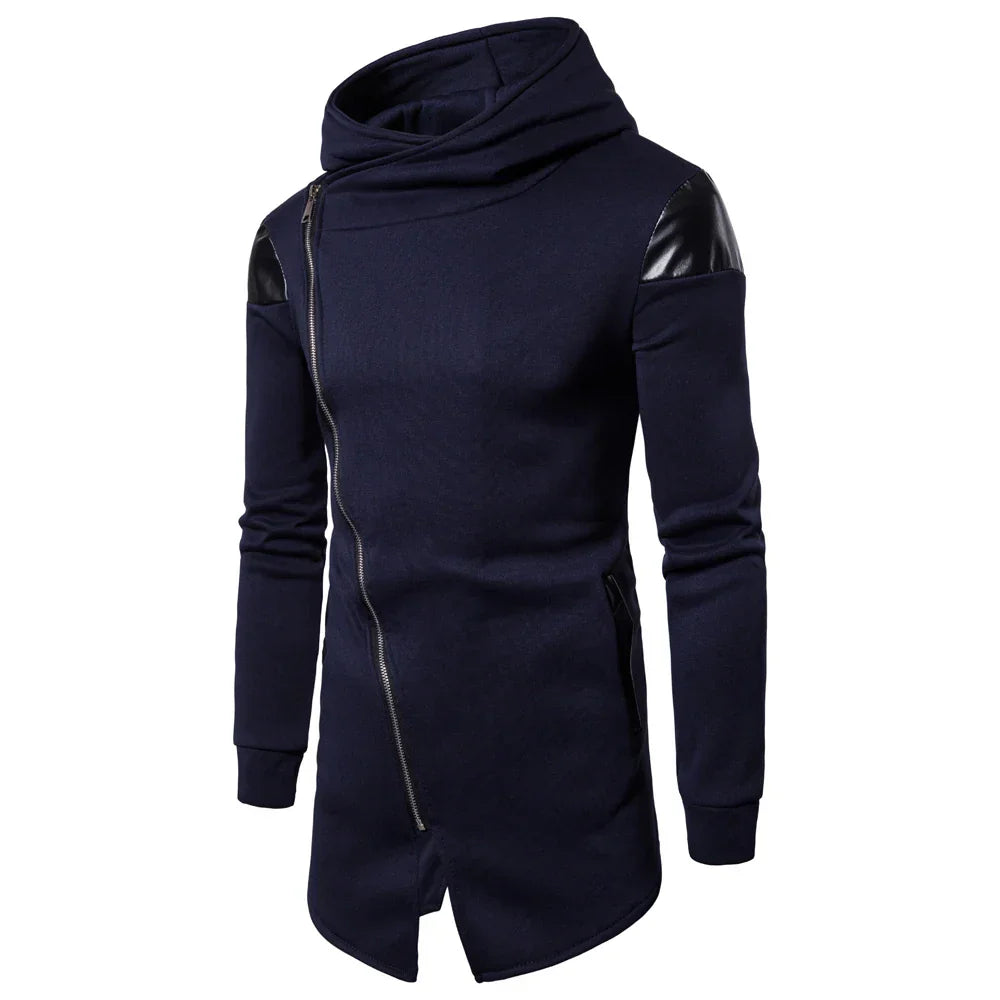 Hot New Design Men Long Hoodies Male Solid