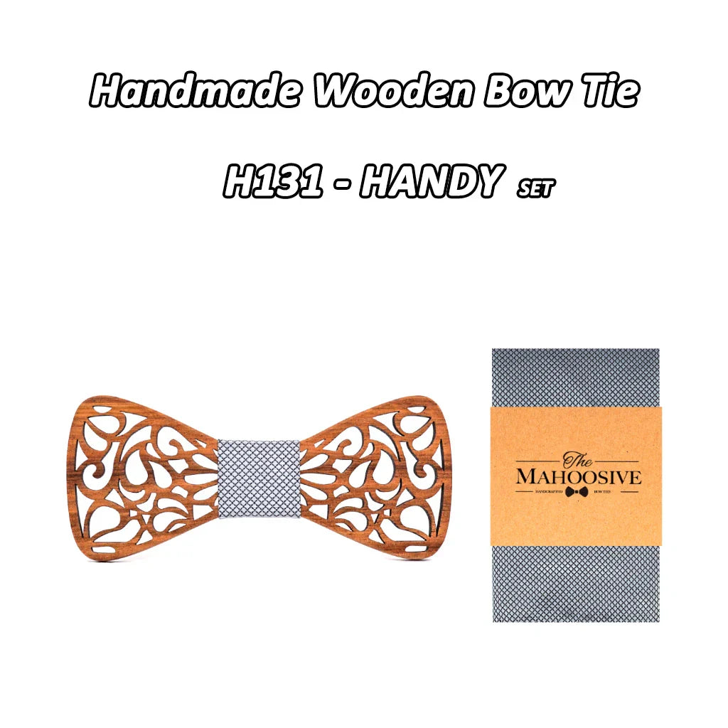 Mahoosive New Floral Wood Bow Ties for Men