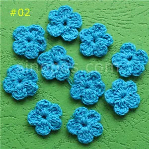 100 Colorfull Handmade Cotton Crochet Flowers, quilt scrapbooking