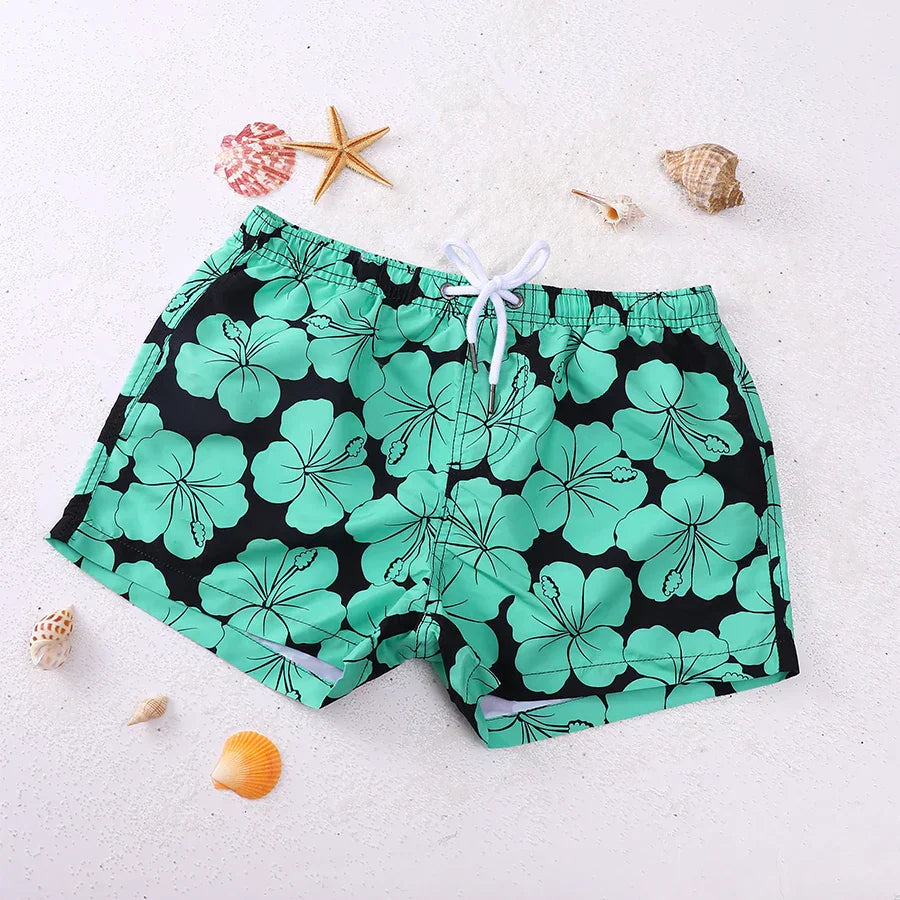 Men's Printed Board Shorts Quick Dry Beach Shorts