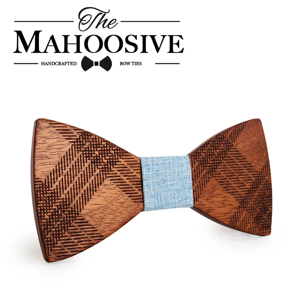 Mahoosive Wood Bow Ties for Mens Wedding Suits