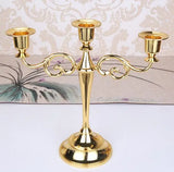 Silver Gold Black Bronze Metal Candlestick Holder Retro
