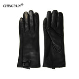 New Women's Gloves Genuine Leather Winter Warm Fluff