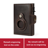 HUMERPAUL Wallet for Apple Airtage RFID Blocking Card Holder Business Aluminum Pop Up Slide Cardholder Case with Zip Coin Purse
