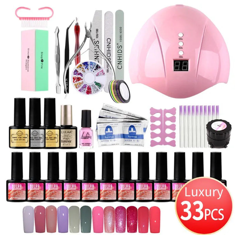 Manicure Set 36W UV LED Lamp Dryer With