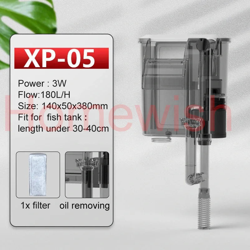 220V Upgrade Aquarium External Waterfall Filter Cleaner Silent