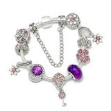 Seialoy Silver Plated Heart Key Pendant Charm Bracelets