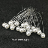 Fashion Metal U Shape Pearl Hairpin Clips Wedding
