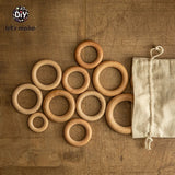 Let's Make Natural Wood Teething Ring All Size