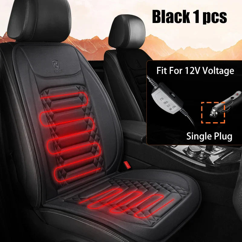 1/2pcs Winter Heated Car Seat Cover 12V Heating