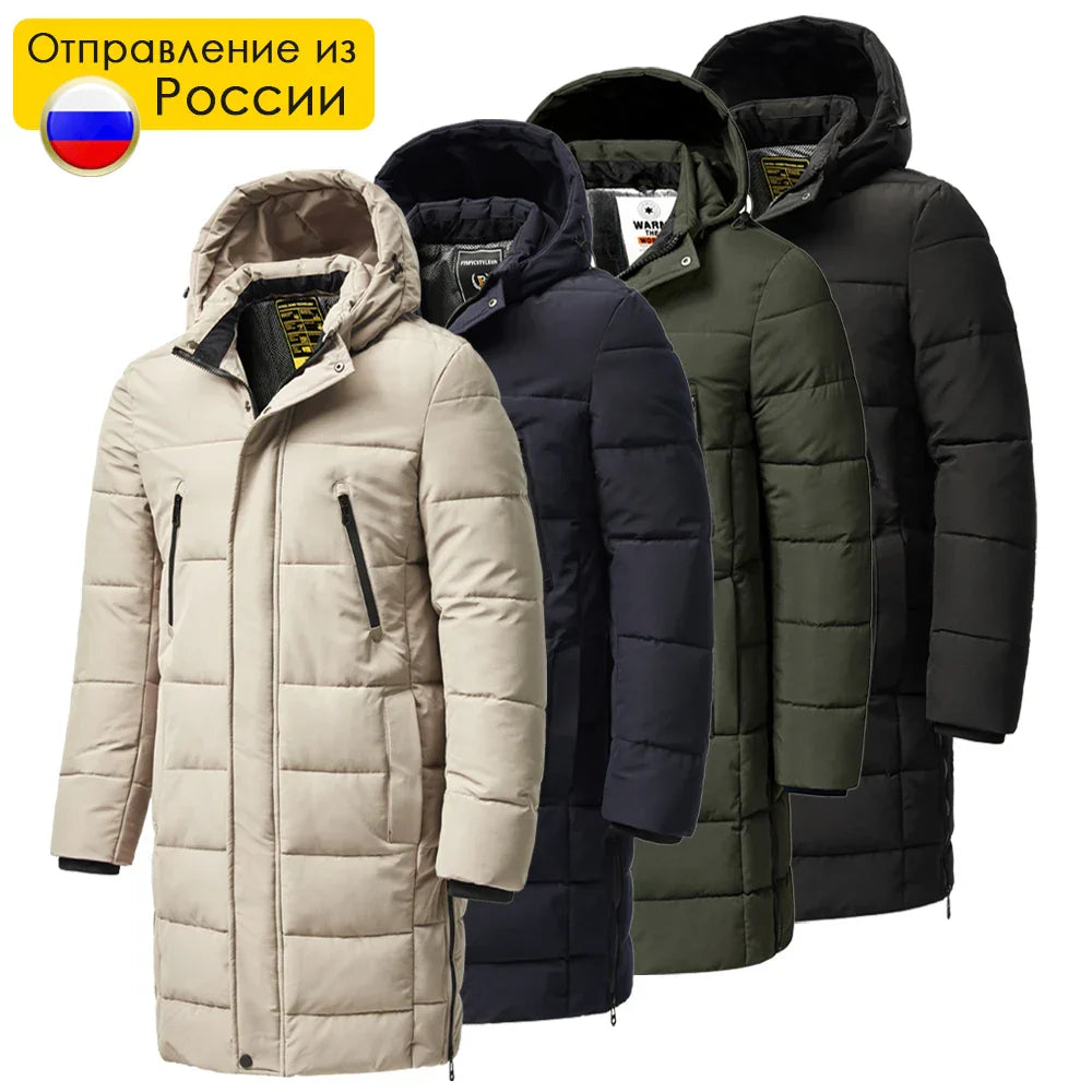 Men 2023 Winter New Plus Long Warm Thick