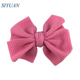 20pcs/lot High Quality 4.5'' Solid Seersucker Waffle Bow