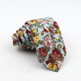 New Floral Tie For Men Skinny Casual Cotton