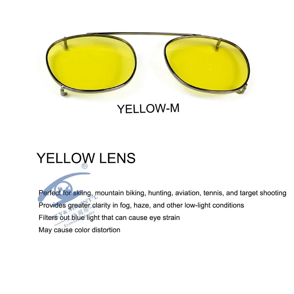 Depp Style Round Clip On Sunglasses Lens Blue