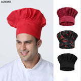 Men Master Cook Caps White Chef Hat Waiter