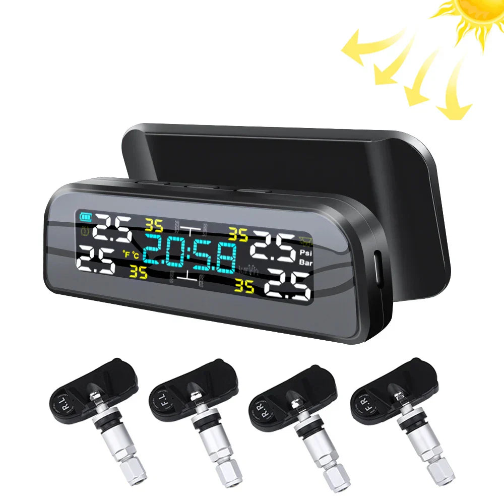 Car TPMS Tire Pressure Alarm Monitor System Temperature