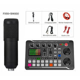 F998 Bluetooth-Compatible Sound Card with BM800 USB Microphone