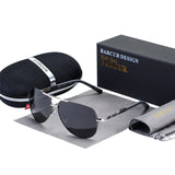 BARCUR Aluminum Vintage Men's Sunglasses Men Polarized Coating