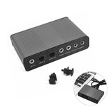 Sound Card Adapter 6 Channels External Converters Retractable