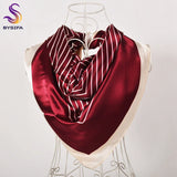 Spring And Autumn Female Satin Scarf,Big Square Scarves