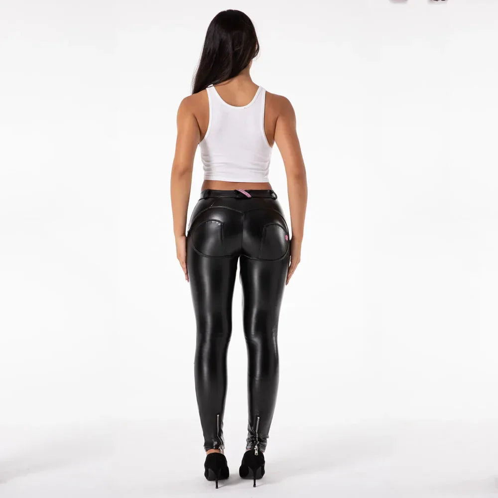 Shascullfites Melody Fitting Leather Motorcycle Leggings Pants with