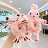 2pcs Plush Animal Scrunchie Set Elastic Hair tie