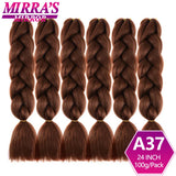 6 Bundle Braiding Hair 24 Inch Synthetic Jumbo