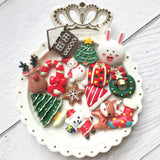 100pcs Resin Christmas Charms for Slime DIY Polymer