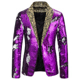 Men Blazer Shiny Sequin Shawl Collar suit Men