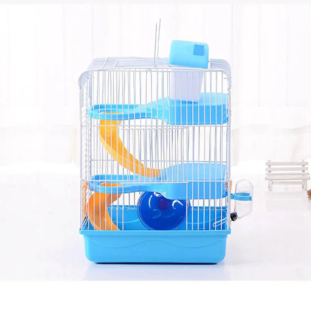 3-storey Pet Hamster Cage Luxury House Portable Mice