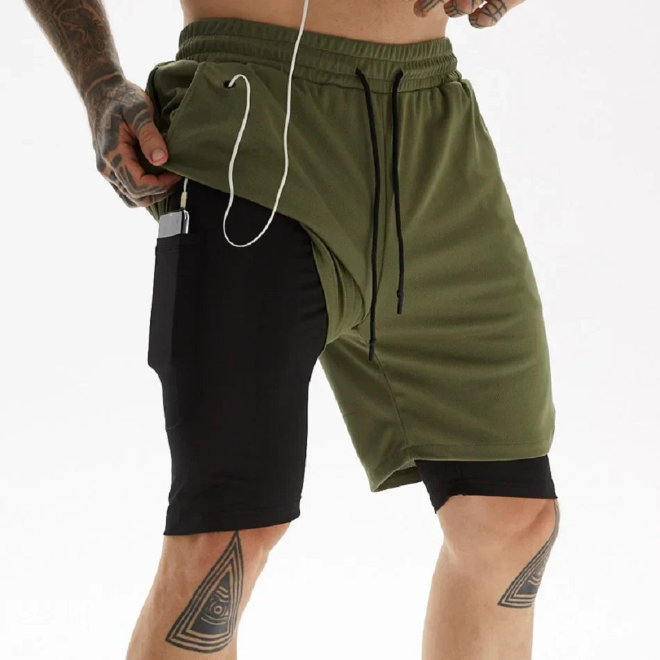 2024 Newest Running Shorts Men 2 in 1